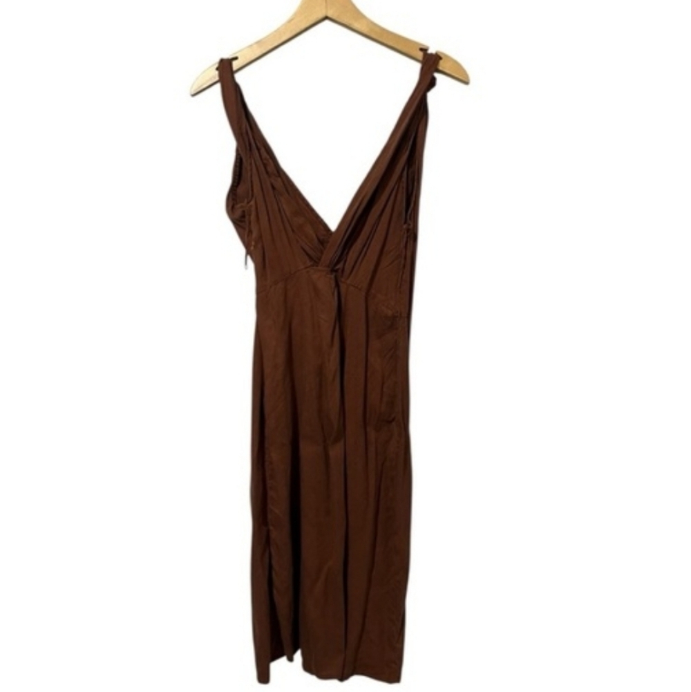 Zara Womens Rust Red Midi Dress Size X-Small - Picture 3 of 5